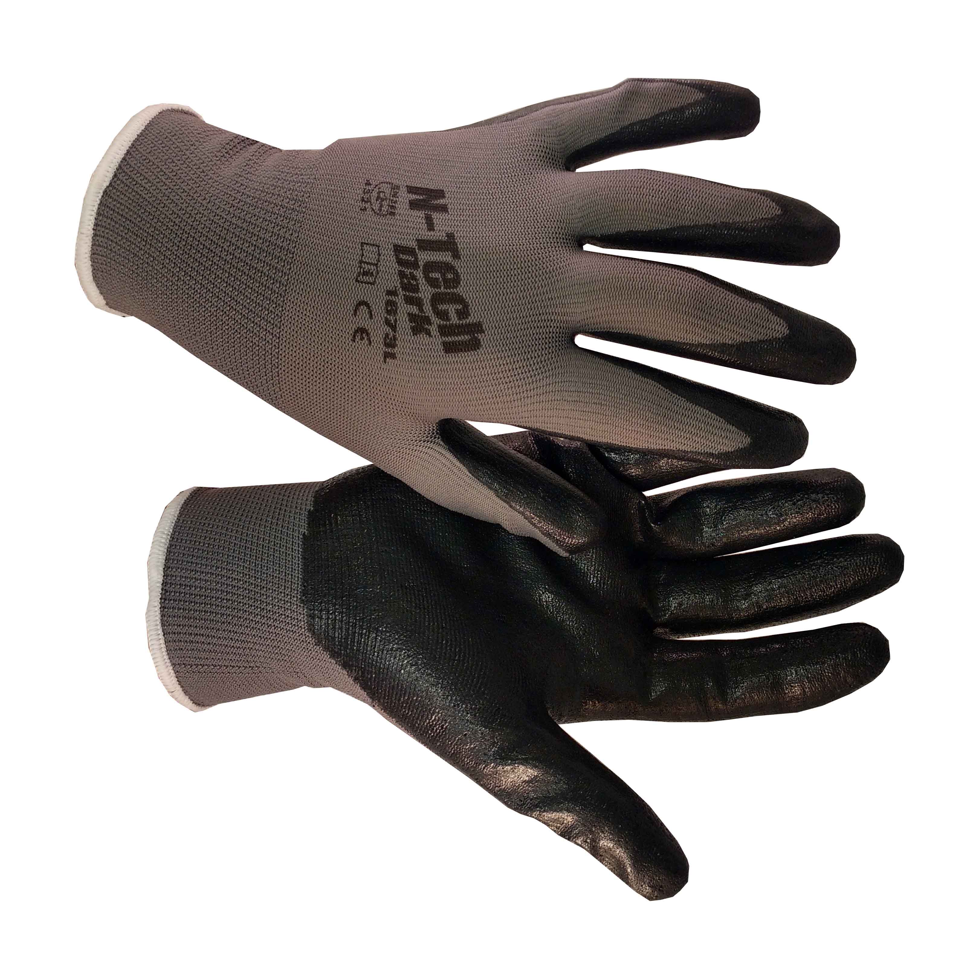 (image for) Black Foam Nitrile on 13 gauge Nylon Shell, 12 dz. S,M,L,XL